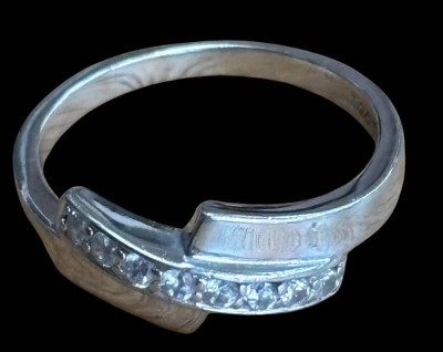 Auktion 366<br>Silberring-925-, klare Steine, RG 62, 5,5 gr [1]