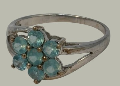 Auktion 366<br>Silberring-925. mit blauen Steinen, RG 65, 4,1 gr. [1]