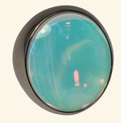 Auktion 366<br>massiver Edelstahl-Ring mit Opalith, Calvin Klein, RG 57, Ringkopf 2,5x2 cm, 30  gr., [1]