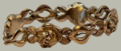 Auktion 366<br>massives Silber-835- Armband mit Rosenmuster, L-19 cm, 55,1 gr [1]