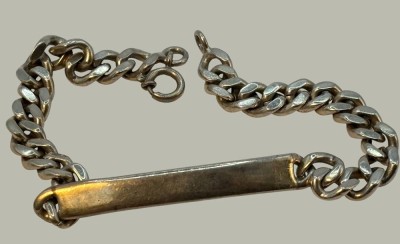 Auktion 366<br>Identitätsarmband, Silber-925- ohne Gravur, 16,6 gr. [1]