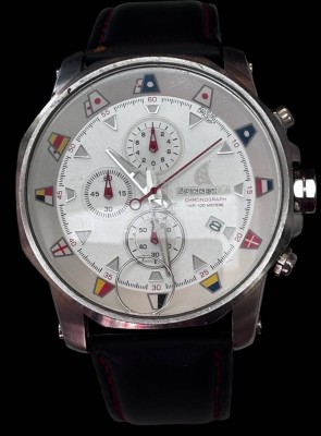 Auktion 367<br>Herren-Quarzuhr Spinnaker Flaggy SP-5012 Chronograph mit Lederband, gut erhalten, D-4,5 cm [1]