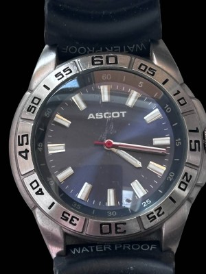 Auktion 367<br>Krippal Herren-Sportuhr Ascot , blaues Ziffernblatt, neuwertig, AN2SPO924-'PO6296, D-4,3 cm [1]