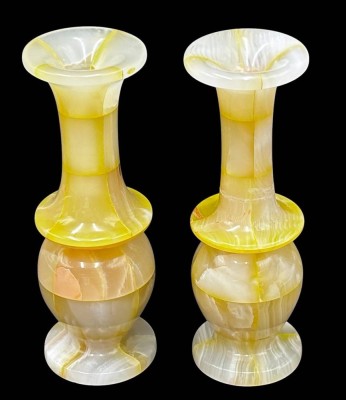 Auktion 367<br>Paar kl. Onyx-Stielvasen, H-15 cm [1]