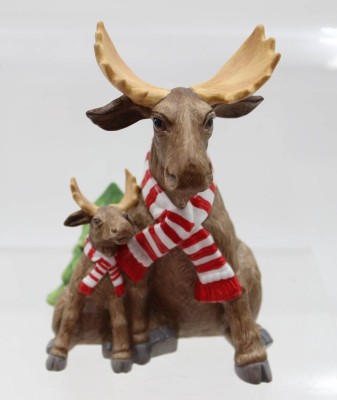 Auktion 367<br>kl. Weihnachtsfigurengruppe, Elche, Hutschenreuther, orig. Karton, ca. H-12cm [1]