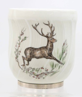 Auktion 367<br>Vase, Limoges Bernadaud, Sterlingmontur, ca. H-12cm [1]