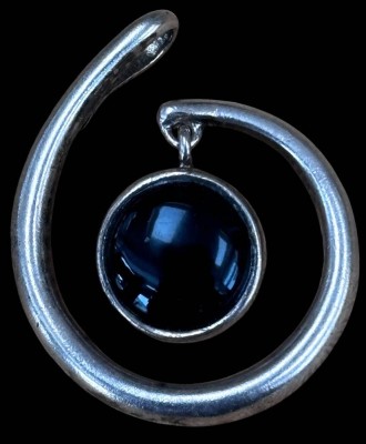 Auktion 367<br>Silber-925- Anhänger, H-3 cm, beweglicher dunkler Stein, 4,8 gr [1]