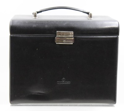 Auktion 367<br>gr. Schmuckkoffer, Windrose, gute Erhaltung, Schlüssel anbei, ca. 20 x 25,5 x 20cm [1]