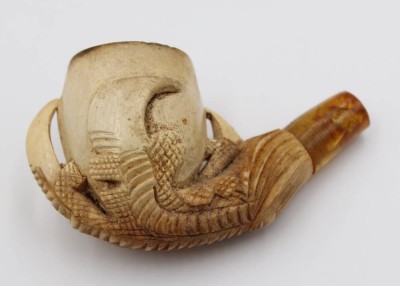Auktion 367<br>antike Meerschaumpfeife, Mundstück gebrochen, ca. L-6,5cm [1]