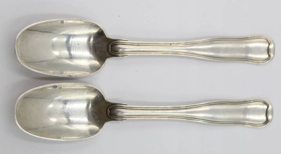 Auktion 367<br>2x Löffel, Georg Jensen, Sterling, Old Danish, 76,95gr., L-14,5cm [1]