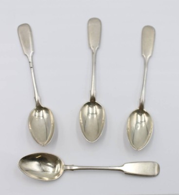 Auktion 367<br>4x Kaffeelöffel, Silber -84-, Solotniki, Russland, 70,57gr., ca. L-13,8cm [1]