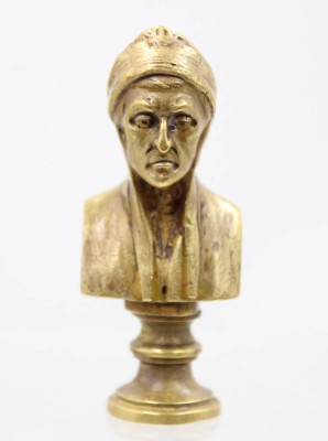 Auktion 367<br>Petschaft, Bronze, 19. Jhd., Dante, ca. H-6,5cm [1]