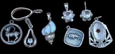 Auktion 367<br>8x div. Silber-Anhänger, ca. 15 gr [1]