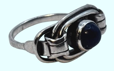 Auktion 367<br>Silberring mit blauer Halbkugel, RG 52, 3,7 gr [1]