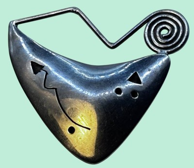 Auktion 367<br>vintage Silberbrosche-835-, 4x4 cm, 11,9 gr [1]