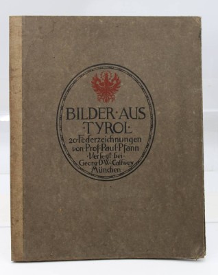 Auktion 367<br>Mappenwerk,„Bilder aus Tyrol“ von Professor Paul Pfann, 20 Blatt (18 vorhanden), BG 44 x 34cm [1]