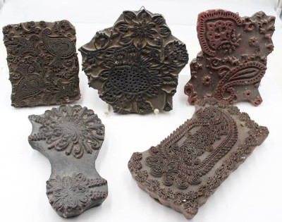 Auktion 367<br>5x div. Blaudruck-Model, älter, Größte ca. 21cm [1]