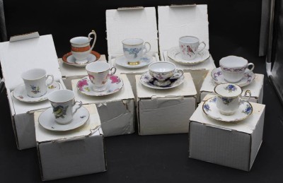 Auktion 367<br>9x div. Moccatassen mit U.T., neu in OVP, verschiedene Manufakturen [1]