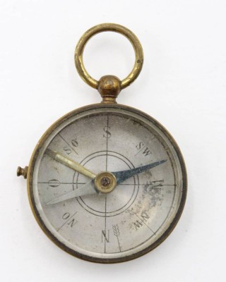 Auktion 367<br>kl. alter Taschenkompass, Messing, ca. D-3,5cm [1]