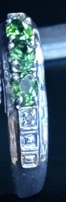 Auktion 367<br>schmaler Silberring-925- mit grünen und klaren Steinen, RG 57, 2,8 gr. [1]