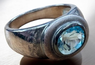 Auktion 367<br>Silberring-925- mit blauen Stein, RG 60, 10,8 gr [1]