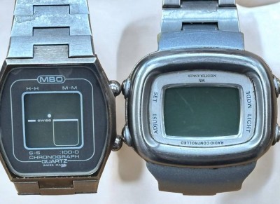 Auktion 367<br>2x vintage digitale Armbanduhren, 1x MBO Mod. 3487, 1x Meister-Anker, Werke nicht geprüft [1]