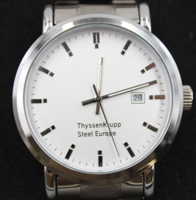 Auktion 367<br>Thyssenkrupp Steel Europe Armbanduhr , Quartzwerk, guter Zustand, ca. D-3,9cm [1]