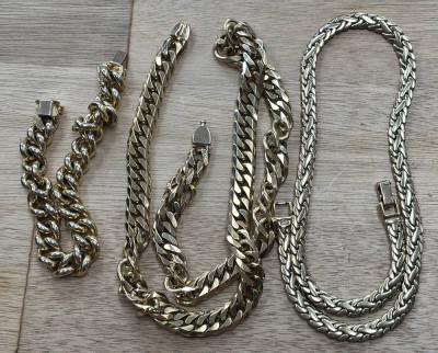Auktion 367<br>2x massive Halsketten und ein Armband, Double, zus. 290 gr [1]