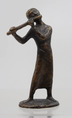 Auktion 367<br>Bronze, Flötenspielerin, Fischedick, Josef, H-14,8cm [1]