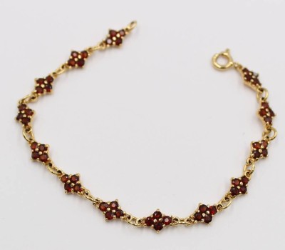 Auktion 367<br>925er Armband vergoldet, Granat, ca. 5,37gr., L-18cm [1]