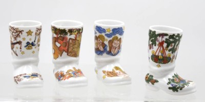 Auktion 367<br>4x Eschenbach-Weihnachtsstiefel, ca. H-8cm [1]