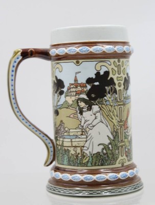 Auktion 367<br>Mettlach-Bierkrug,Villeroy & Boch, Motive aus den Hausmärchen der Gebrüder Grimm, ca. H-17,5cm [1]