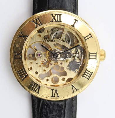 Auktion 367<br>Skelett-Uhr, Graf von Monte Wehro, Handaufzug, Werk läuft, D-4cm [1]