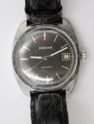 Auktion 367<br>Vintage-Armbanduhr, Prätina, Automatik, Werk läuft, Tragespuren, D- 3,5cm [1]