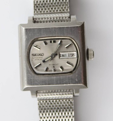 Auktion 367<br>Vintage Seiko Hi-Beat Automatik-Damenuhr, Werk läuft an, Tragespuren,  2,4 x 2,4cm [1]