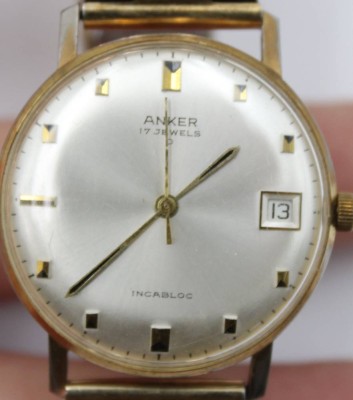 Auktion 367<br>Vintage-Armbanduhr, Anker, Handaufzug, Werk läuft, Tragespuren, D-3,2cm [1]