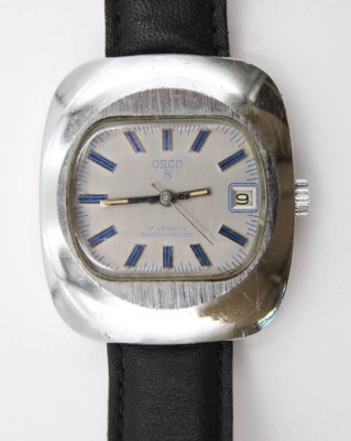 Auktion 367<br>Vintage-Armbanduhr, OSCO S, Handaufzug, Werk läuft, Tragespuren, 4 x 3,5cmcm [1]