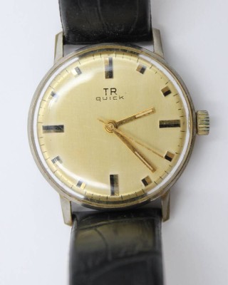 Auktion 369<br>Vintage-Armbanduhr, TR quick, Handaufzug, Werk läuft, Tragespuren, D-3cm [1]
