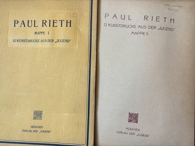 Auktion 367<br>Paul RIETH (1871-1925) 2 Mappen mit je 12 Kunstdrucken aus der 
