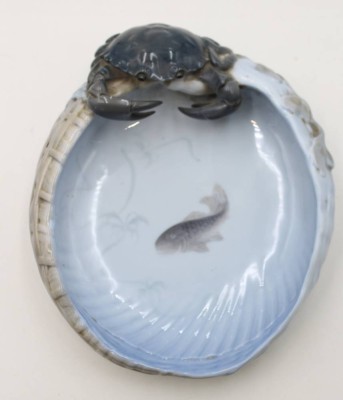 Auktion 367<br>ovale Krebsschale, Royal Copenhagen, Dänemark, Entw. Erik Nielson, Modellnr. 2465, ca. 24 x 20cm [1]
