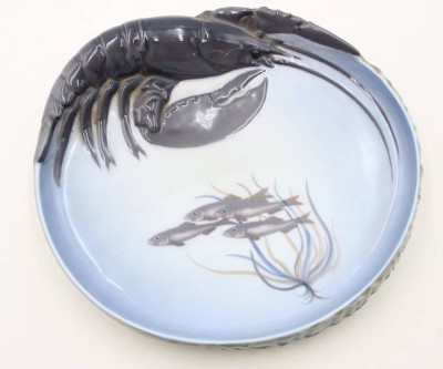 Auktion 367<br>Hummerschale, Royal Copenhagen, Dänemark, Entw. Erik Nielsen, Modellnr. 485, ca. D-27c [1]