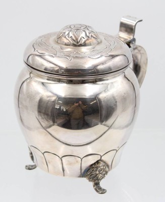 Auktion 367<br>wohl Bierhumpen, versilbert, gemarkt, leicht berieben, ca. H-15cm [1]