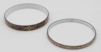 Auktion 367<br>2x Emaille-Armreife, Michaela Frey, je D-7cm [1]