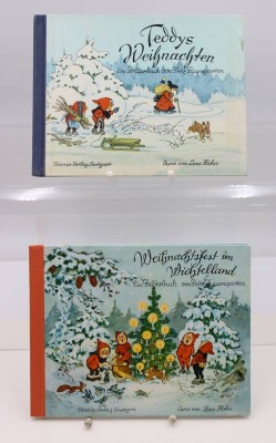 Auktion 367<br>Teddys Weihnachten und Weihnachtsfest im Wichtelland, je von Fritz Baumgarten, älter [1]