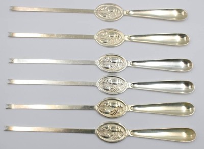 Auktion 367<br>6x Hummergabeln aus Alpacca . [1]