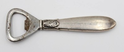 Auktion 367<br>Flaschenöffner, Silbergriff, Dänemark 1947. Gebrauchsspuren, L-11,3cm [1]
