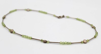 Auktion 367<br>Halskette, Silber, grüne Steine ?, ca. L-42cm [1]