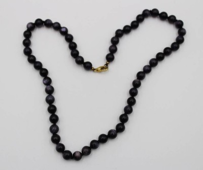 Auktion 367<br>Halskette, Blaufluss-Perlen,  L-48cm [1]