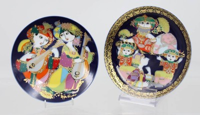 Auktion 367<br>2x Wandteller, Rosenthal, Björn Wiinblad, ca. D-15-16cm [1]