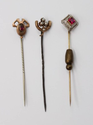 Auktion 367<br>3x antike Nadeln, 19. Jhd, ca. L-6cm [1]